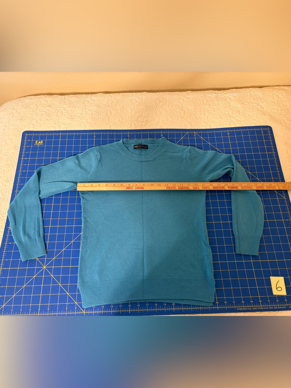 M&S Collection Turquoise Cashmilon soft touch sweater UK 10/US 6